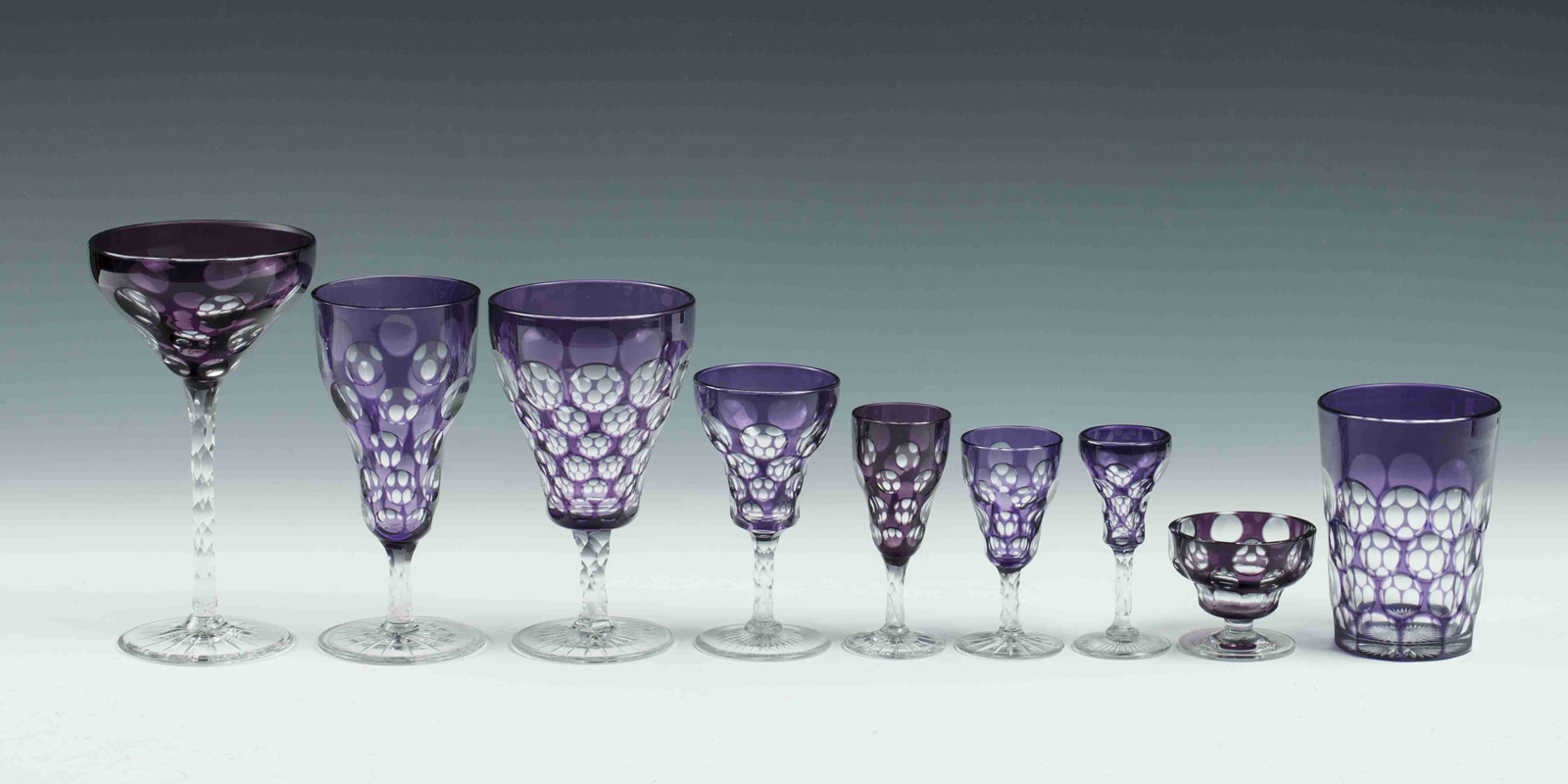 Purple glassware, acc. no. 23.399