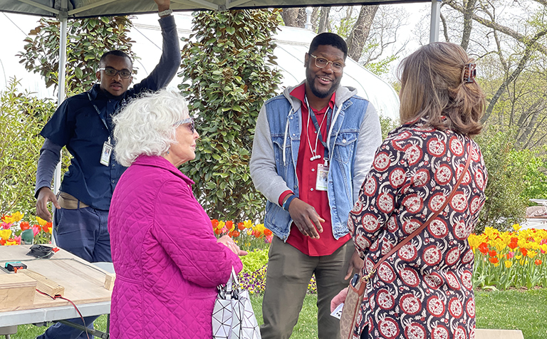 Staff and visitors at the annual Earth Day Celebration