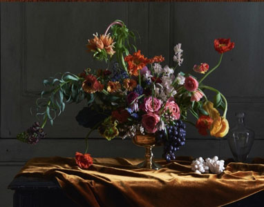 Photo of Dutch Master still life inspired floral arrangement by Ami Wilber