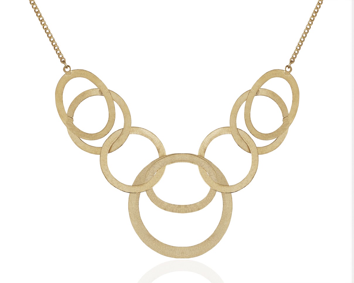 Necklace with gold rings from ABW Designs