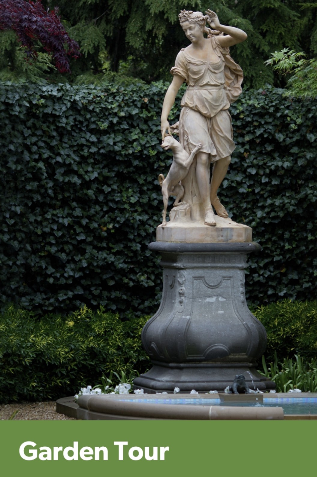 Screenshot of the garden tour card on Hillwood's mobile app