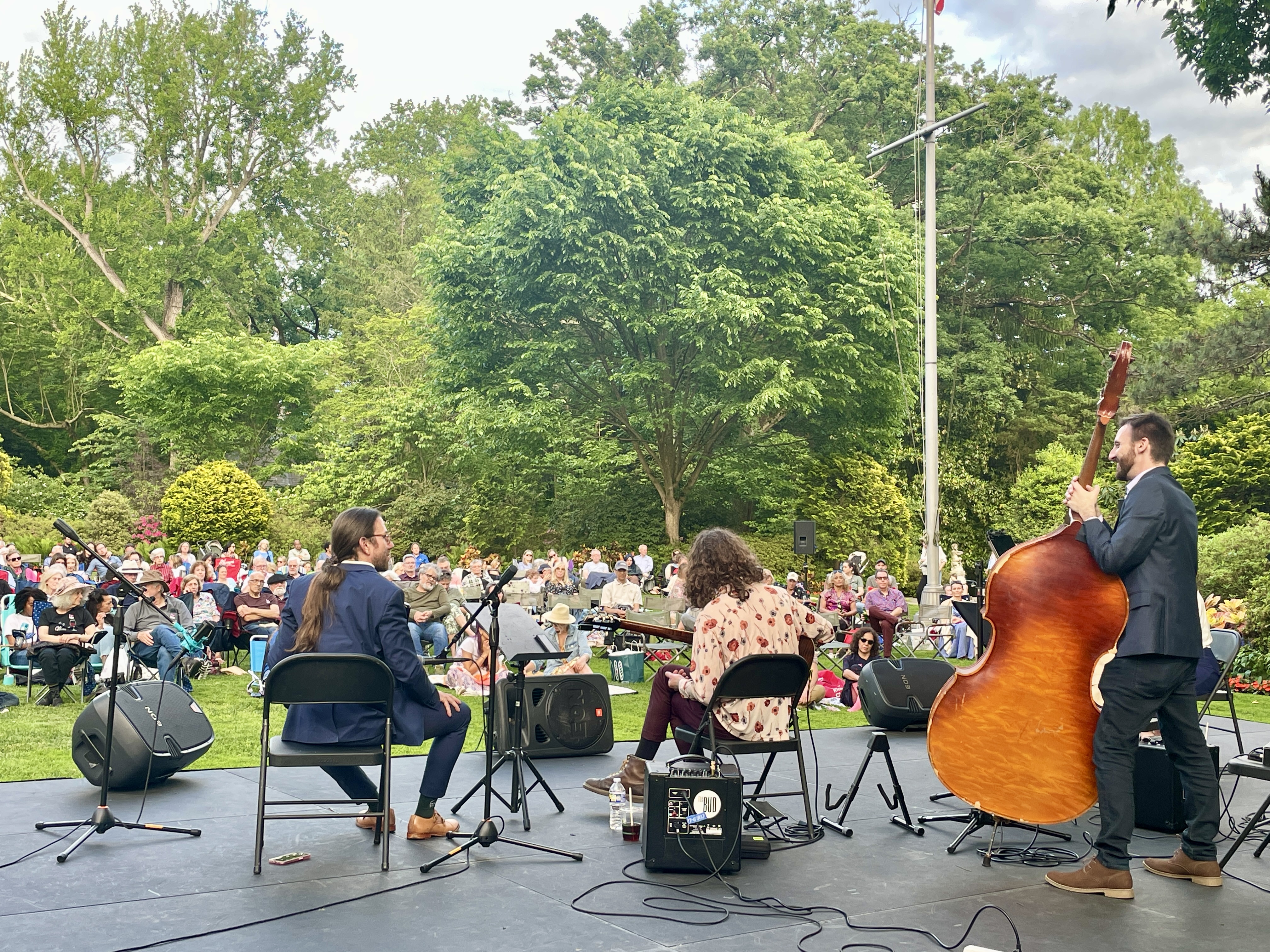 Image of the Hot Club of Baltimore performing on the Lunar Lawn.