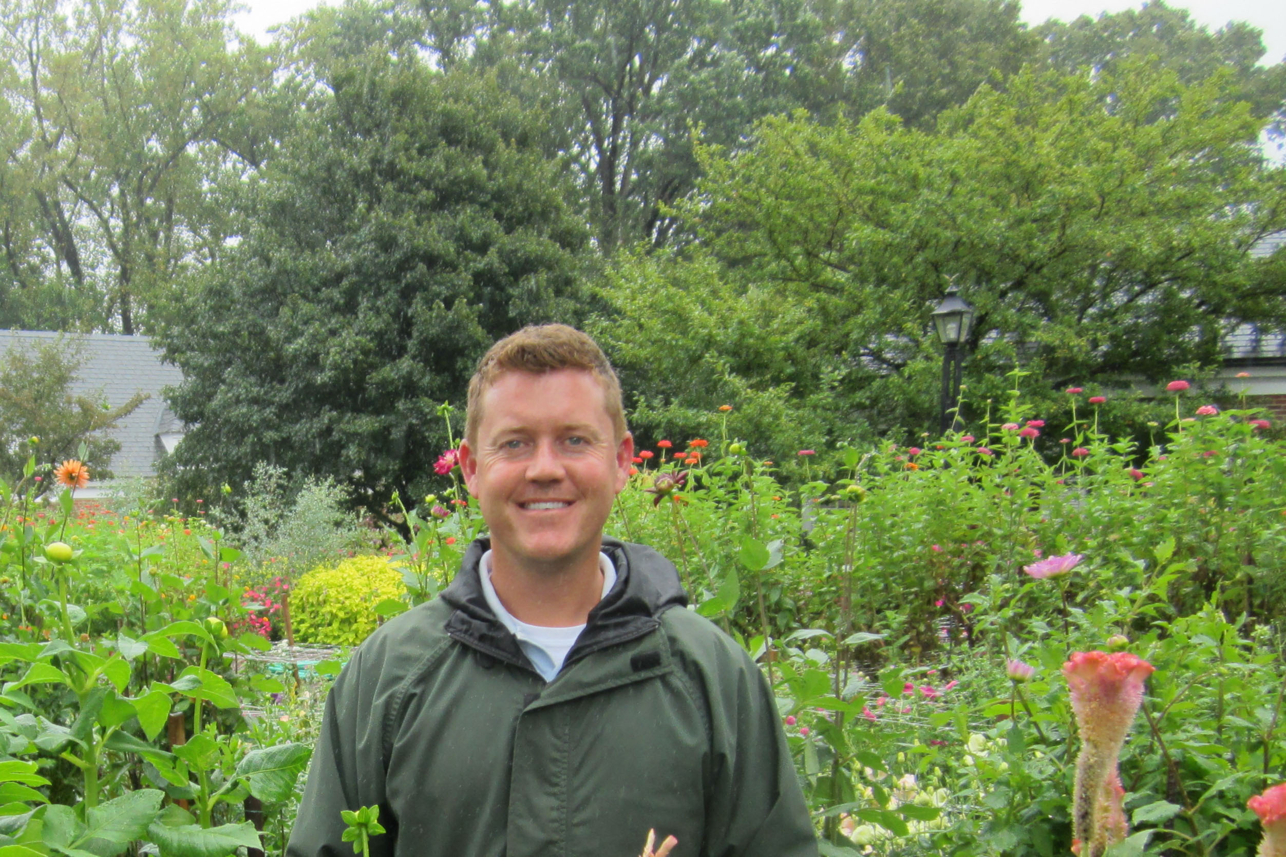 Drew Asbury in the Cutting Garden at Hillwood