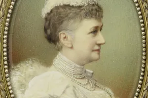 FRAME WITH MINIATURE OF QUEEN LOUISE OF DENMARK