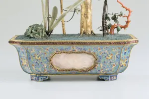 JARDINIERE WITH WINTER GARDEN (ONE OF TWO)