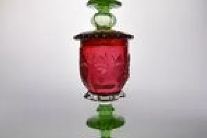 FOOTED JAR, ONE OF TWO