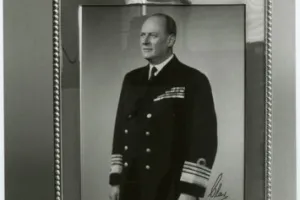FRAME WITH PHOTOGRAPH OF CROWN PRINCE OLAF OF NORWAY