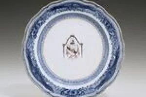 DINNER PLATE FROM THE DALLING WITH FOSTER IN PRETENCE ARMORIAL SERVICE