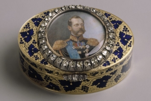 BOX WITH MINIATURE OF ALEXANDER II