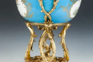 LARGE BOWL WITH GILT BRONZE MOUNTS