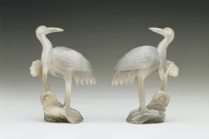 CRANE WITH THE FUNGUS OF IMMORTALITY (ONE OF TWO)