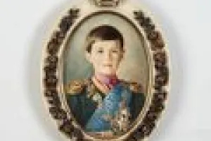 FRAME WITH MINIATURE PORTRAIT OF GRAND DUKE ALEXEI NIKOLAEVICH