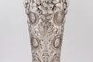 TALL VASE WITH COINS