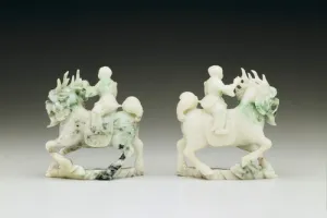 BOY ASTRIDE A QILIN (ONE OF TWO)