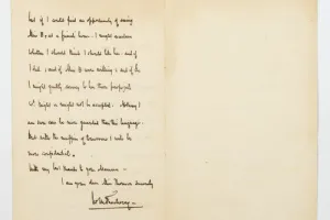 LETTER TO MISS THOMPSON