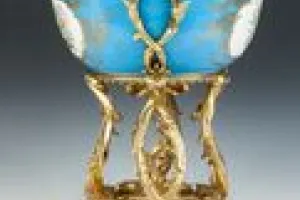 LARGE BOWL WITH GILT BRONZE MOUNTS