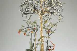 JARDINIERE WITH WINTER GARDEN (ONE OF TWO)