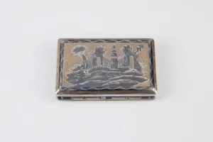 CIGARETTE BOX WITH EMPEROR NICHOLAS I CROSSING THE DANUBE