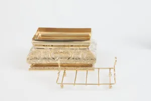 SOAP BOX WITH COVER AND WIRE LINER FROM A DRESSING TABLE SET