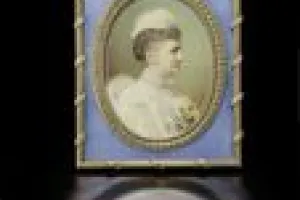 FRAME WITH MINIATURE OF QUEEN LOUISE OF DENMARK