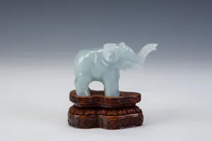 FIGURINE OF AN ELEPHANT (ONE OF TWO)