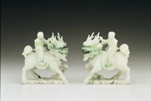 BOY ASTRIDE A QILIN (ONE OF TWO)