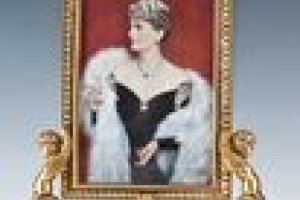 FRAME WITH MINIATURE OF MARJORIE MERRIWEATHER POST