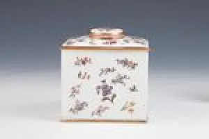 TEA CADDY FROM A TEA CASKET (ONE OF TWO)