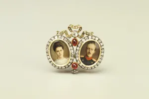 DOUBLE FRAME WITH PORTRAITS OF PETER, DUKE OF OLDENBOURG, AND GRAND DUCHESS OLGA