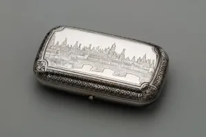 CIGAR BOX WITH A SCENE OF THE MOSCOW KREMLIN