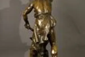 BRONZE STATUE OF A BLACKSMITH/FORGERON