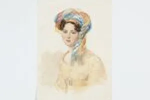 VARVARA IVANOVNA LANSKAYA, NÉE ODOEVSKAYA, FROM THE MIDDLETON WATERCOLOR ALBUM