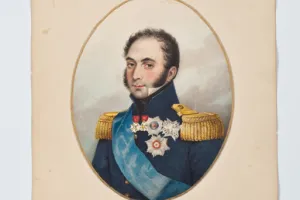 COUNT PIERRE LOUIS AUGUSTE DE LA FERRONNAYS FROM THE MIDDLETON WATERCOLOR ALBUM