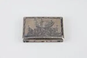 CIGARETTE BOX WITH EMPEROR NICHOLAS I CROSSING THE DANUBE