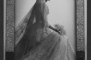 FRAME WITH WEDDING PHOTOGRAPH OF ELLEN BREVOORT MACNEILLE