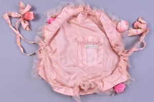 PINK FLORAL SILK PURSE