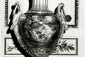 LARGE ORNAMENTAL VASE (ONE OF TWO)