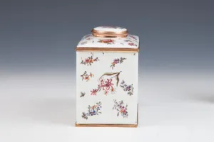 TEA CADDY FROM A TEA CASKET (ONE OF TWO)