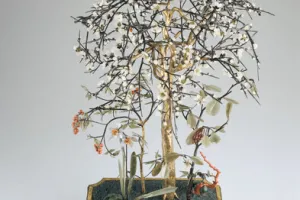 JARDINIERE WITH WINTER GARDEN (ONE OF TWO)