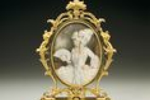FRAME WITH MINIATURE PORTRAIT OF MARJORIE MERRIWEATHER POST AS MARIE ANTOINETTE