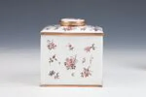 TEA CADDY FROM A TEA CASKET (ONE OF TWO)