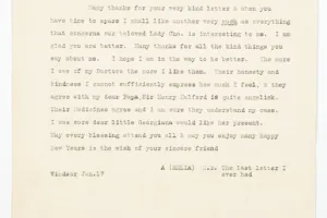 LETTER TO LADY CHARLOTTE FINCH