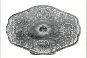 TRAY FROM A DRESSING TABLE SET (ONE OF TWO)