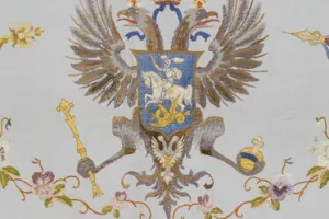 TABLECLOTH CELEBRATING THE FRENCH-RUSSIAN ALLIANCE