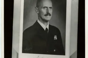 FRAME WITH PHOTOGRAPH OF KING HAAKON VII OF NORWAY