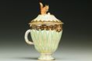 COVERED ICE CUP FROM THE DESSERT SERVICE OF THE ORDER OF ST. GEORGE, ONE OF NINE