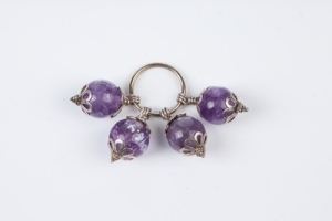 AMETHYST BUTTONS (SET OF FOUR)