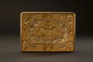 SNUFFBOX WITH MINIATURES OF NICHOLAS I AND ALEXANDRA FEDOROVNA