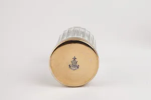 GLASS JAR FROM A DRESSING TABLE SET