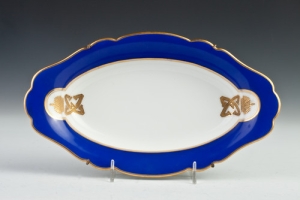 CELERY DISH FROM A SERVICE WITH MONOGRAMS OF GRAND DUKE SERGE AND ELIZABETH, ONE OF TWO